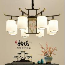 新中式吊灯LED客厅灯大气现代中式餐厅吊灯书房卧室家用装饰灯具