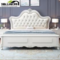 美式实木软包现代大户型1.8米双人床主卧婚床 1.5米小户型单人床