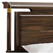 麦迪纶新中式乌金木实木床中国风卧室1.5米1.8米双人床高箱储物床