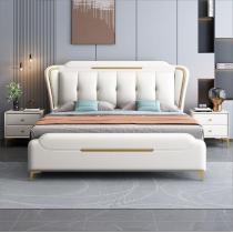 现代简约1.8米科技布软床双人主卧床1.5米公主卧室家具气压储物床
