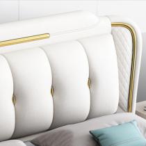 现代简约1.8米科技布软床双人主卧床1.5米公主卧室家具气压储物床