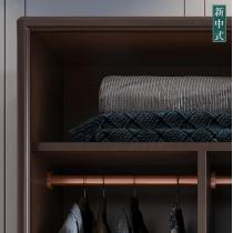 新中式衣柜现代简约实木移门衣柜简约经济型卧室大空间衣橱储物柜