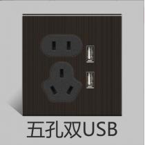 五孔双USB插座