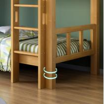 儿童子母床0.9米1.0米1.2米橡胶木学生宿舍员工上下同宽双层床
