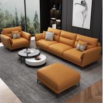 布艺沙发意式极简客厅组合小户型现代轻奢弹簧包免洗科技布家具