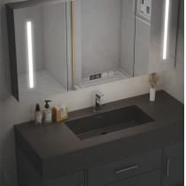 轻奢简约浴室柜组合洗手池洗脸盆现代卫生间智能岩石板一体洗漱台