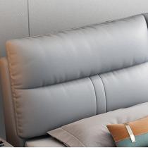 皮床现代简约主卧双人床意式软包床1.5/1.8米婚床气压高箱储物床