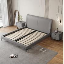 意式极简皮床现代简约主卧室婚床小户型1.8m北欧轻奢双人床软床